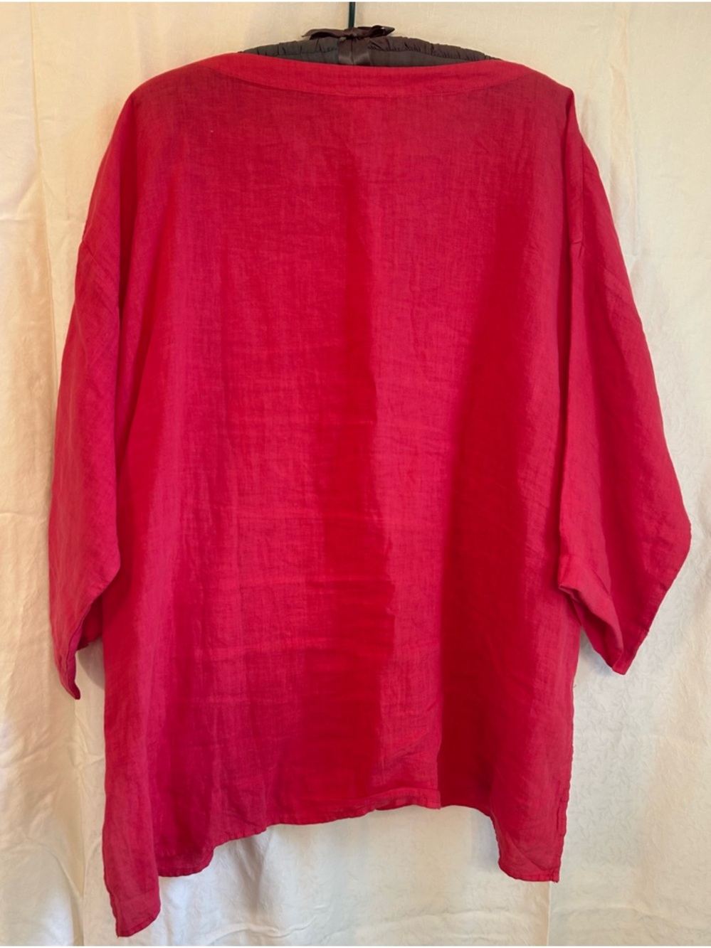 Eileen Fisher garment-Dyed Handkerchief Linen Drawstring Top - Picture 5 of 7